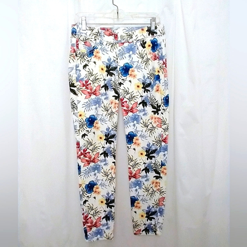 NWOT Tommy Bahama Tropical Print Ankle Jeans Size 4